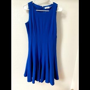 Calvin Klein Royal Blue Fit & Flare Dress - 10P